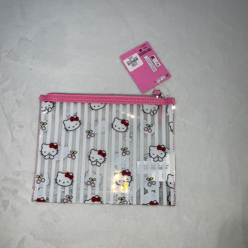 Hello Kitty x primark clear‎ makeup cosmetics wallets bag new with tags